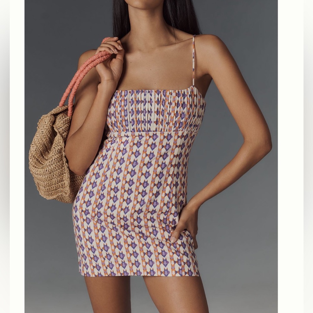Anthropologie The Ophelia Sleeveless Linen Slim Mini Dress. Size 12. MSRP $148